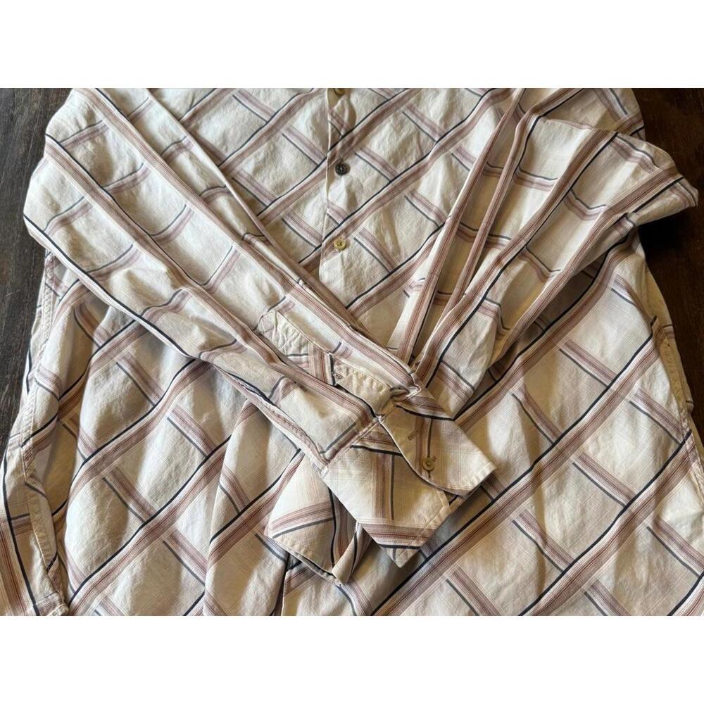 Ben Sherman 100% Cotton Plaid Button-Up Shirt Made in Korea